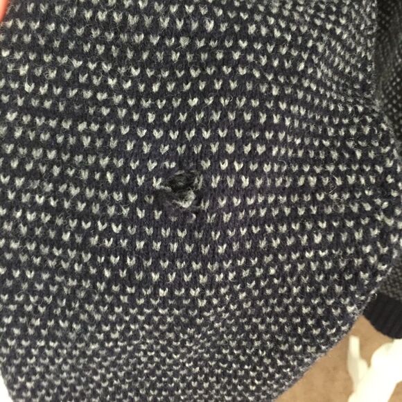 J. Crew Navy Hearts Crewneck Knit Sweater - Picture 4 of 5